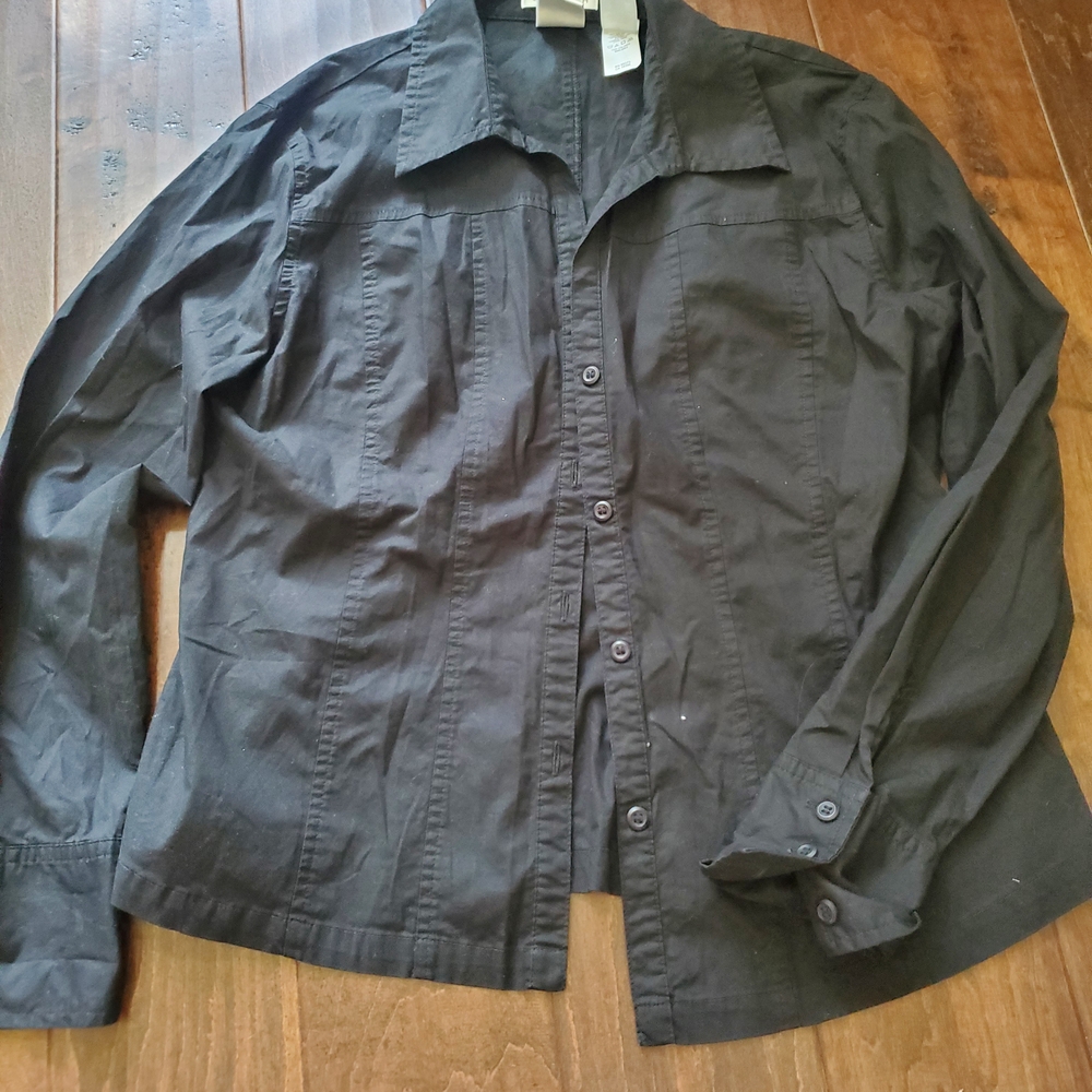 Emma James Black Cotton Blouse